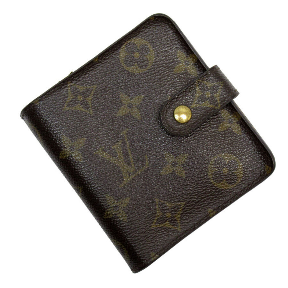 Louis Vuitton Bi fold wallet Monogram Compact Zip canvas Brown